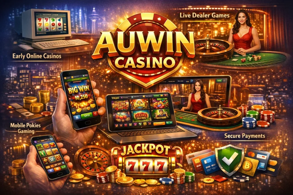 evolution of online pokies with Auwin Casino